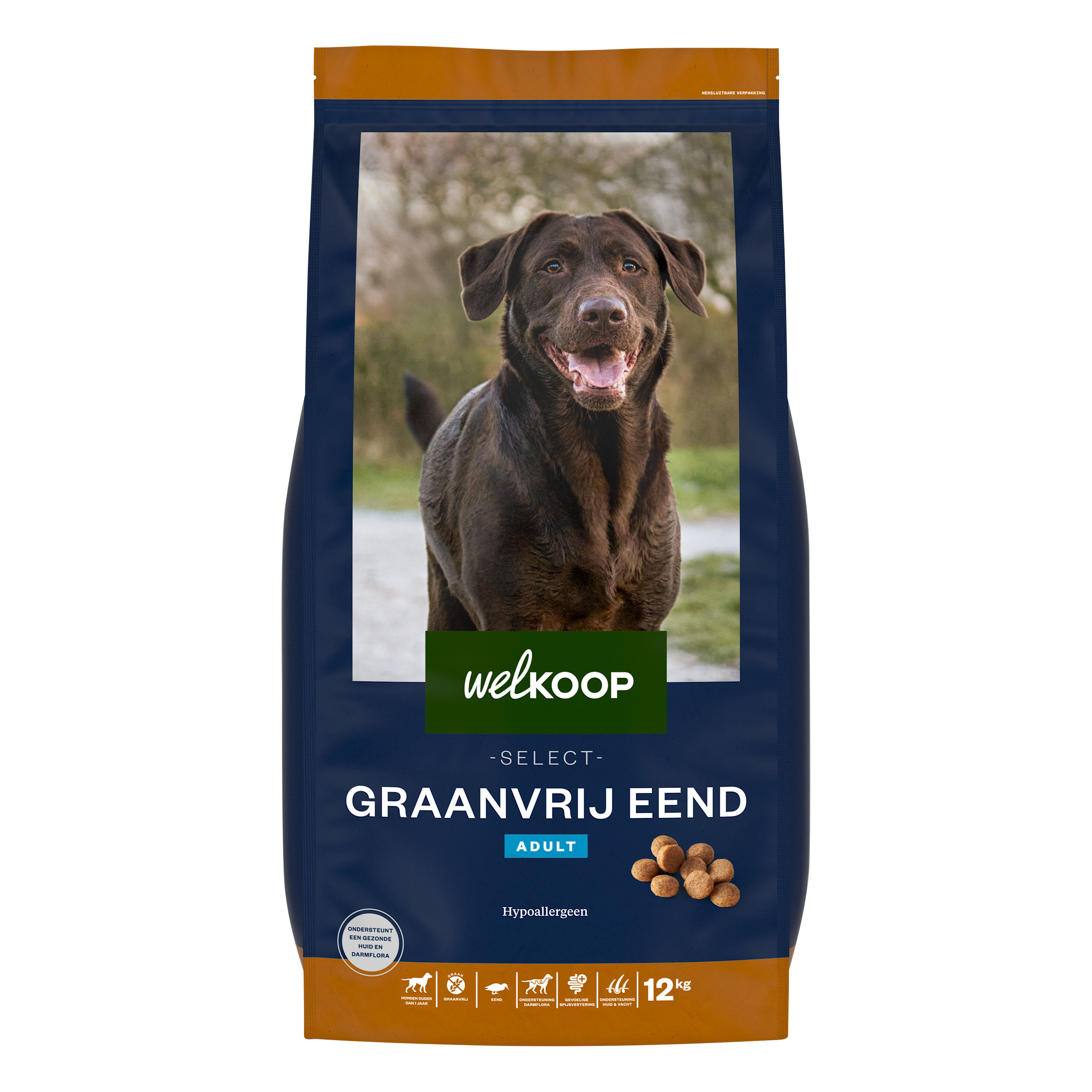 Welkoop Select Adult Graanvrij - Hondenvoer - 1 Kilogram - Eend
