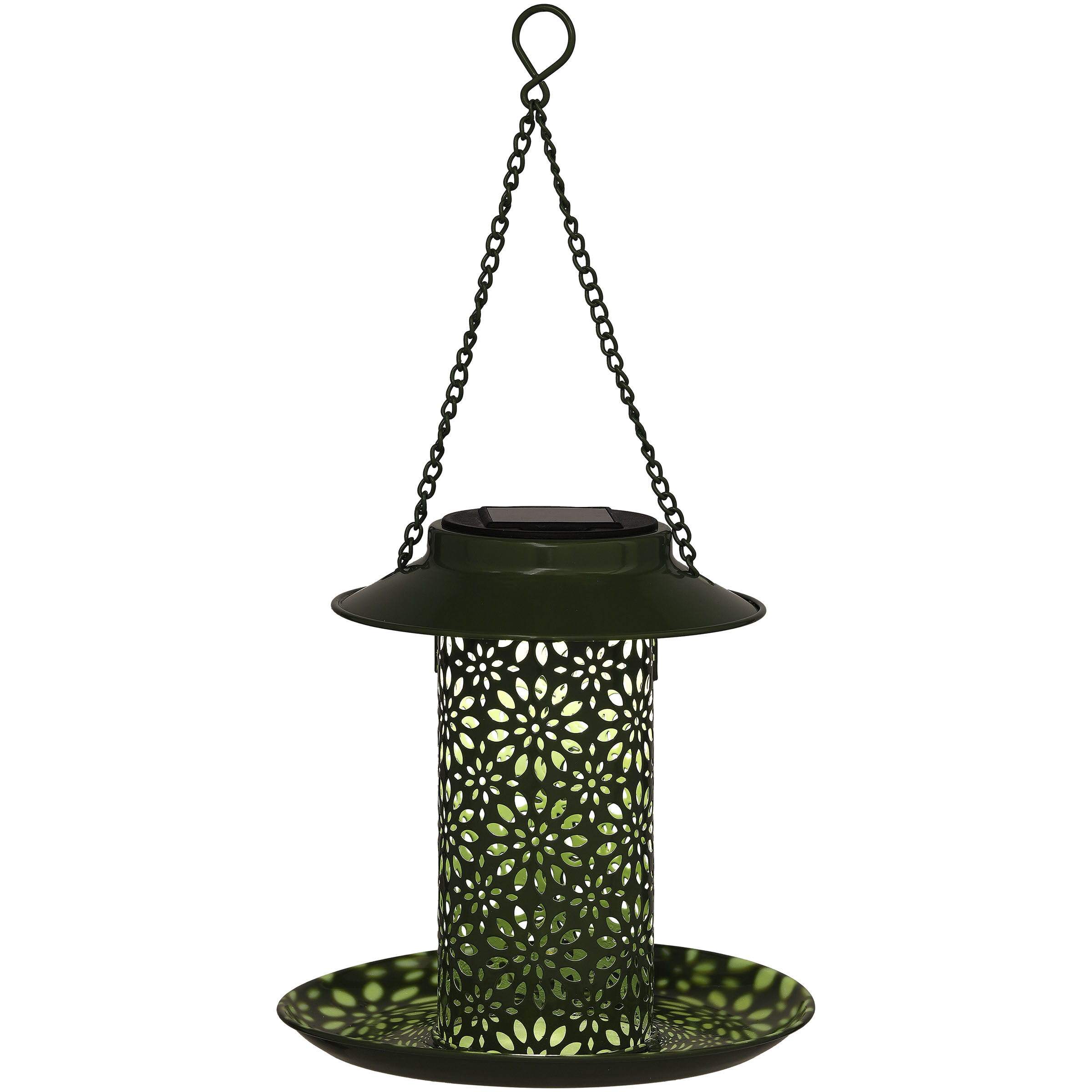 Luca Lighting Voederschaal met Solar verlichting  - Tuinvogels - 20x18x18 cm