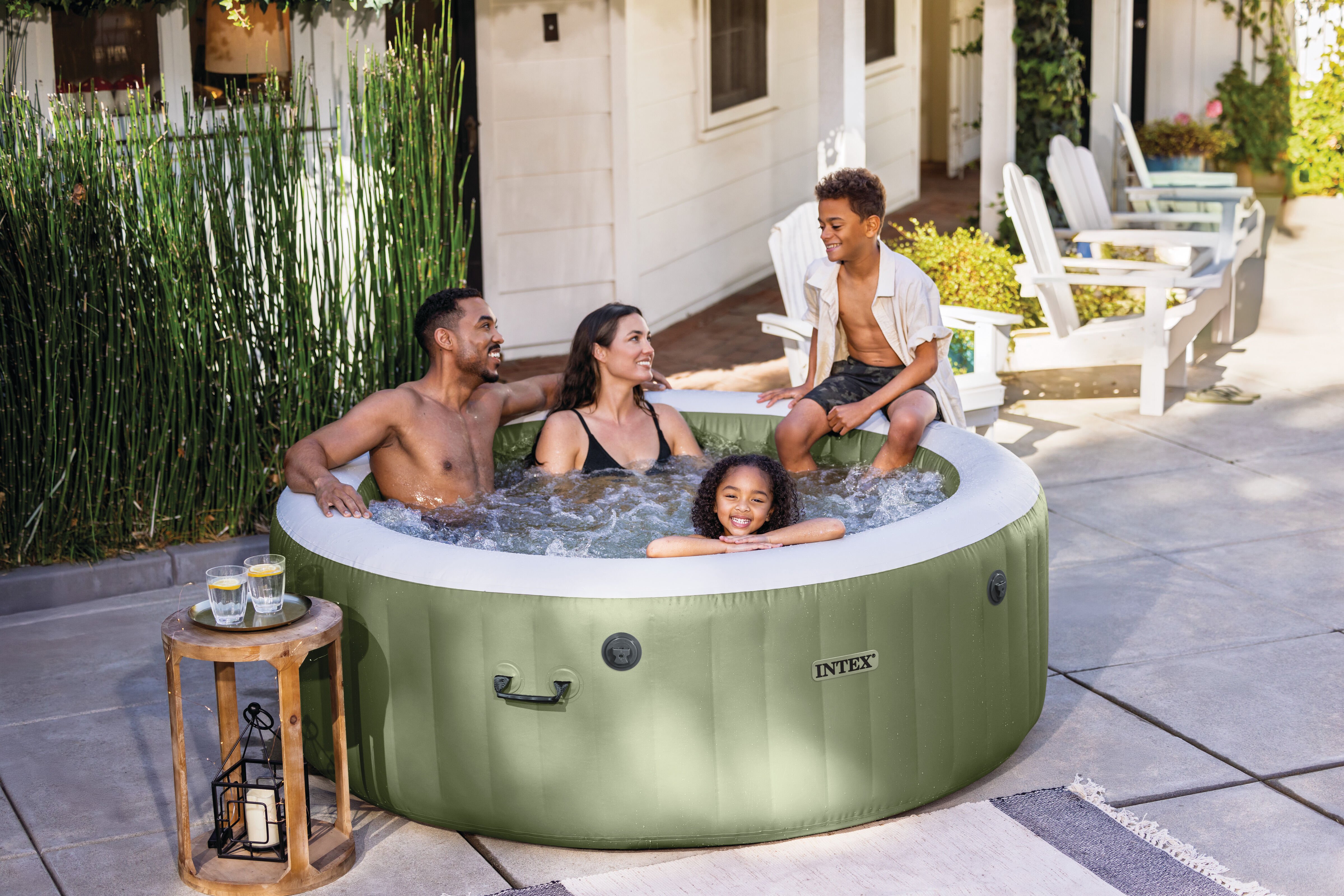 Intex PureSpa Bubble Massage - Spa - Groen - 71x196x196 cm - 196 cm
