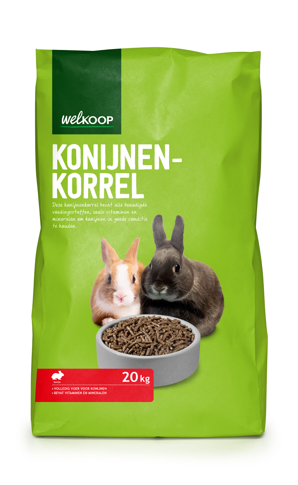 Welkoop Konijnenkorrel - Konijnenvoer - 20 Kilogram