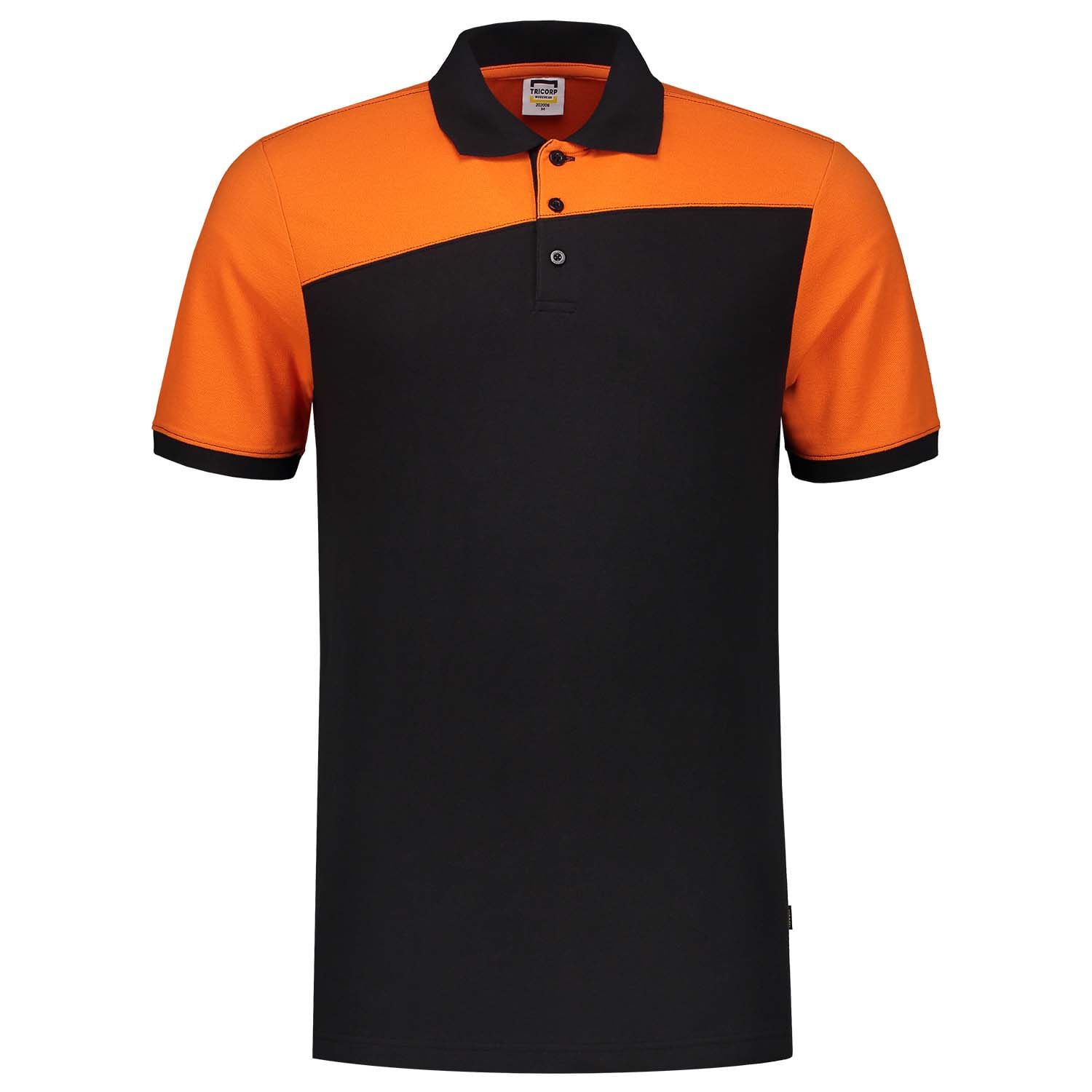 Tricorp Bicolor Naden - Poloshirt - Zwart Oranje - 6XL Tricorp Bicolor Naden - Poloshirt - Zwart Oranje - 6XL