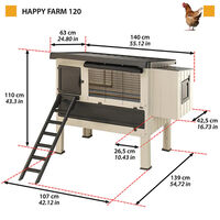 Ferplast Happy Farm 120 - Kippenhok - Beige