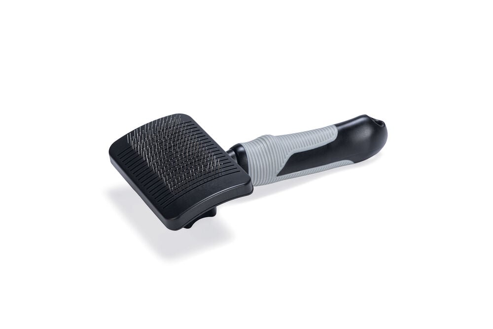 Beeztees - Zelfreinigende slicker hondenborstel - Zwart - M