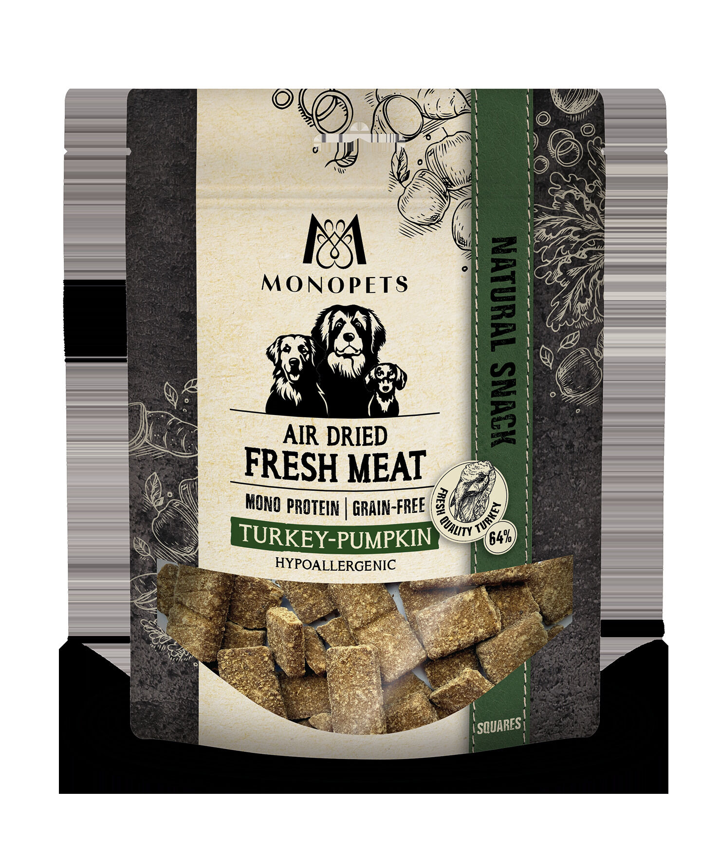 Monopets Fresh Meat air dried Squares - Hondensnack
