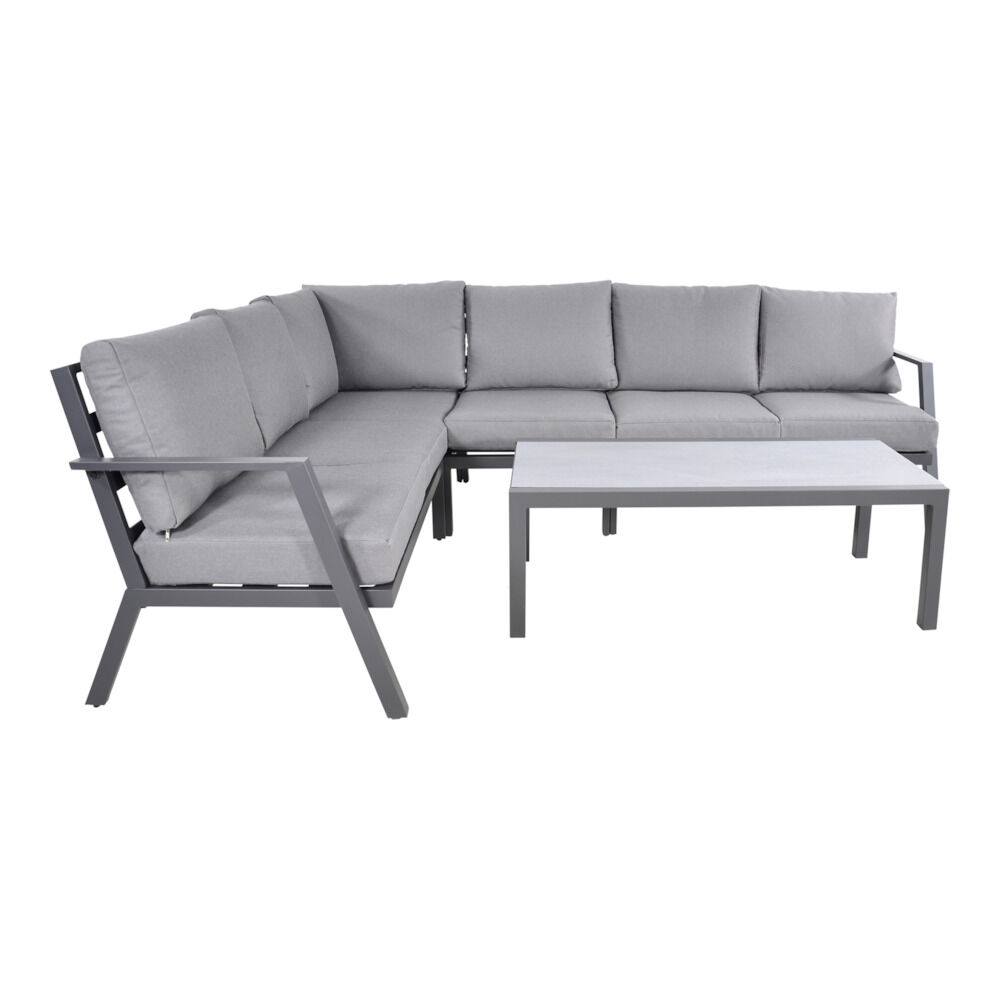 Lesli Living Marah - Loungeset - Grijs - 1x122.5x76.5 cm