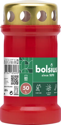 Bolsius NR3 - Herdenkingslicht - 13.3 cm - Rood - Reukloos