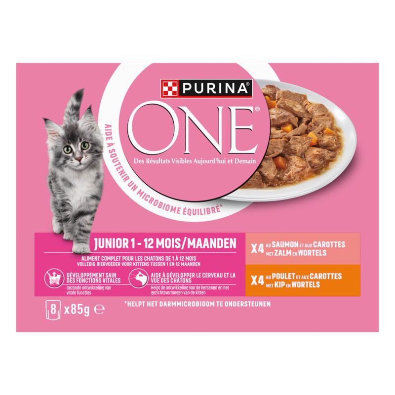 PURINA ONE Junior - Kattenvoer - 85 Gram - wortel