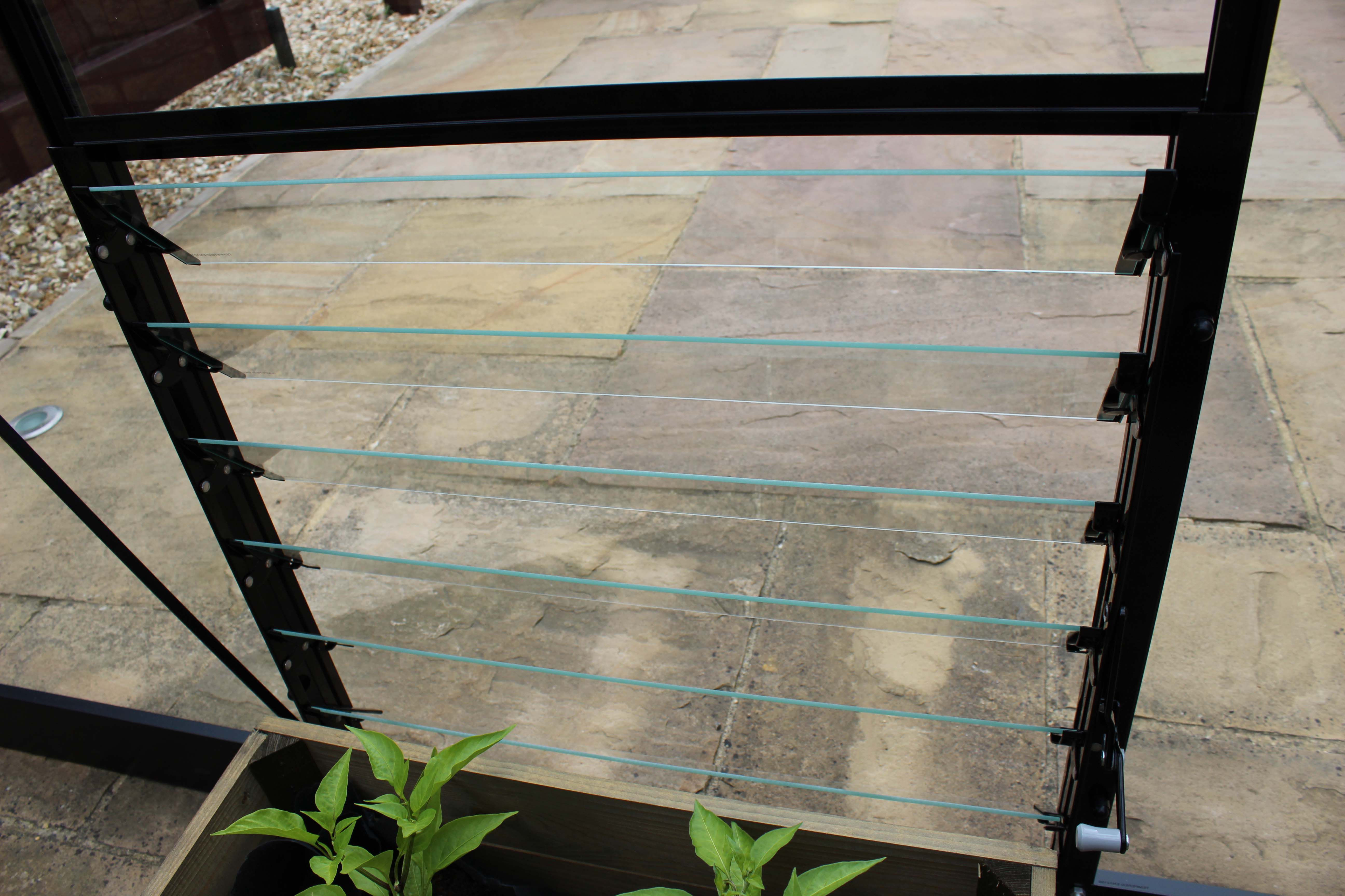 HALLS Qube 6 lamellen Veiligheidsglas - Louvreraam - Transparant - 3x61x61 cm - Veiligheidsglas