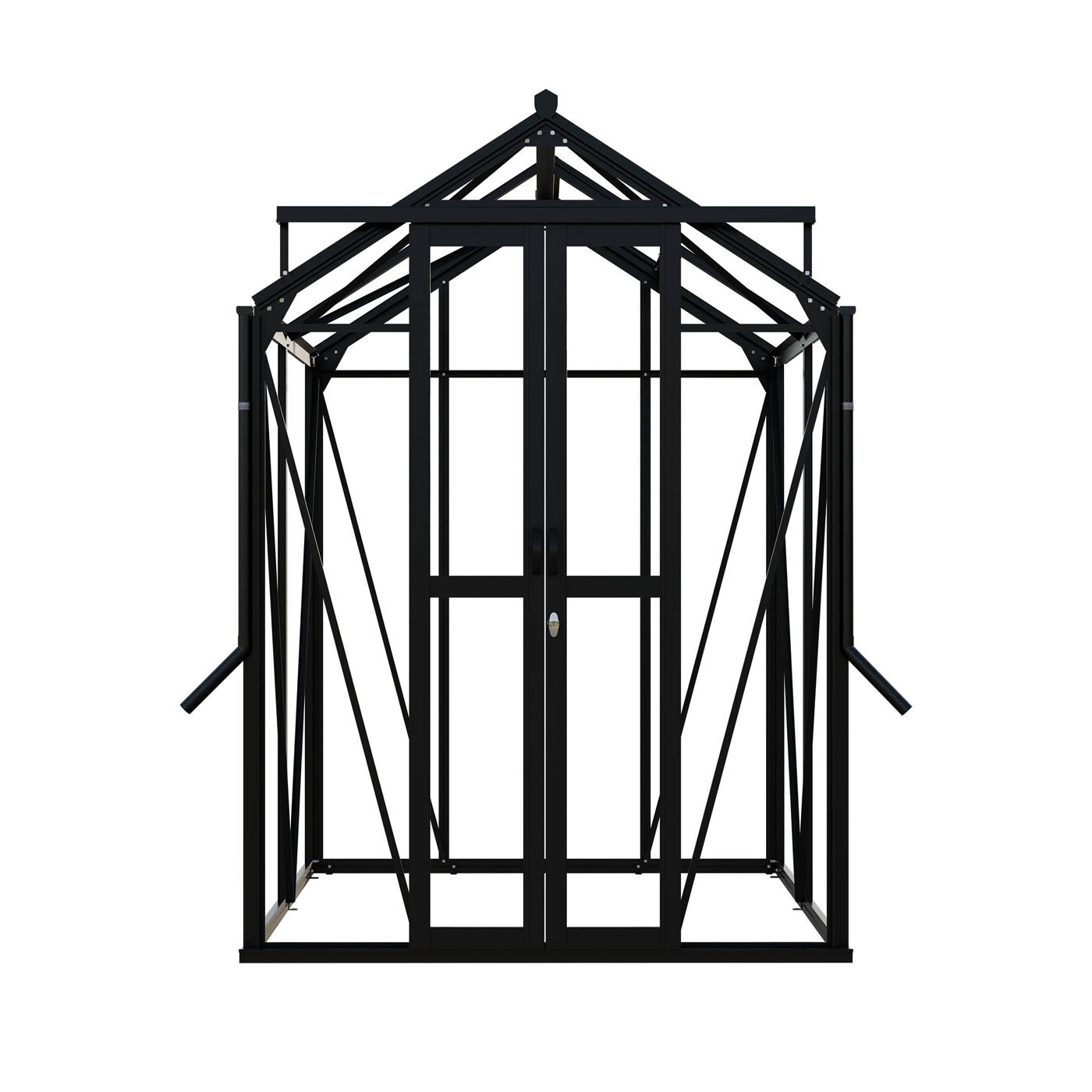Royal Well Anne I Full Options - Tuinkas - Zwart - 211.2x149.8x150.7 cm - Veiligheidsglas