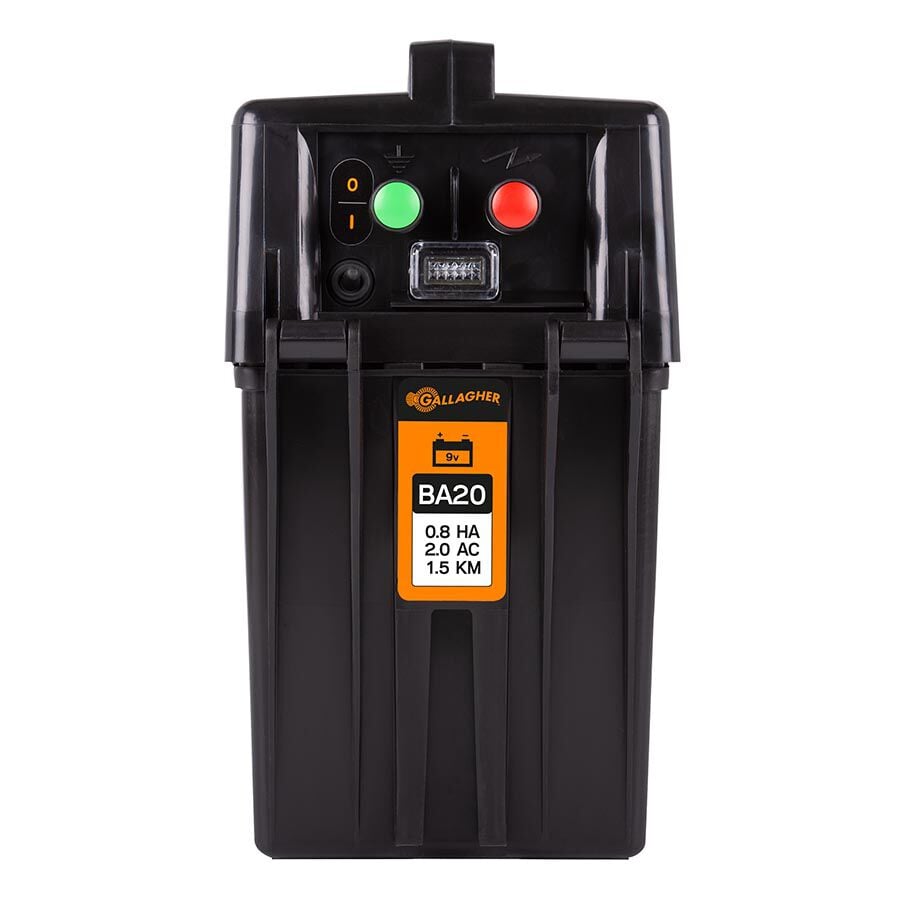 Gallagher BA20 - Schrikdraadapparaten - 29.5 cm - 9V - 0.17 Joule - 28 cm