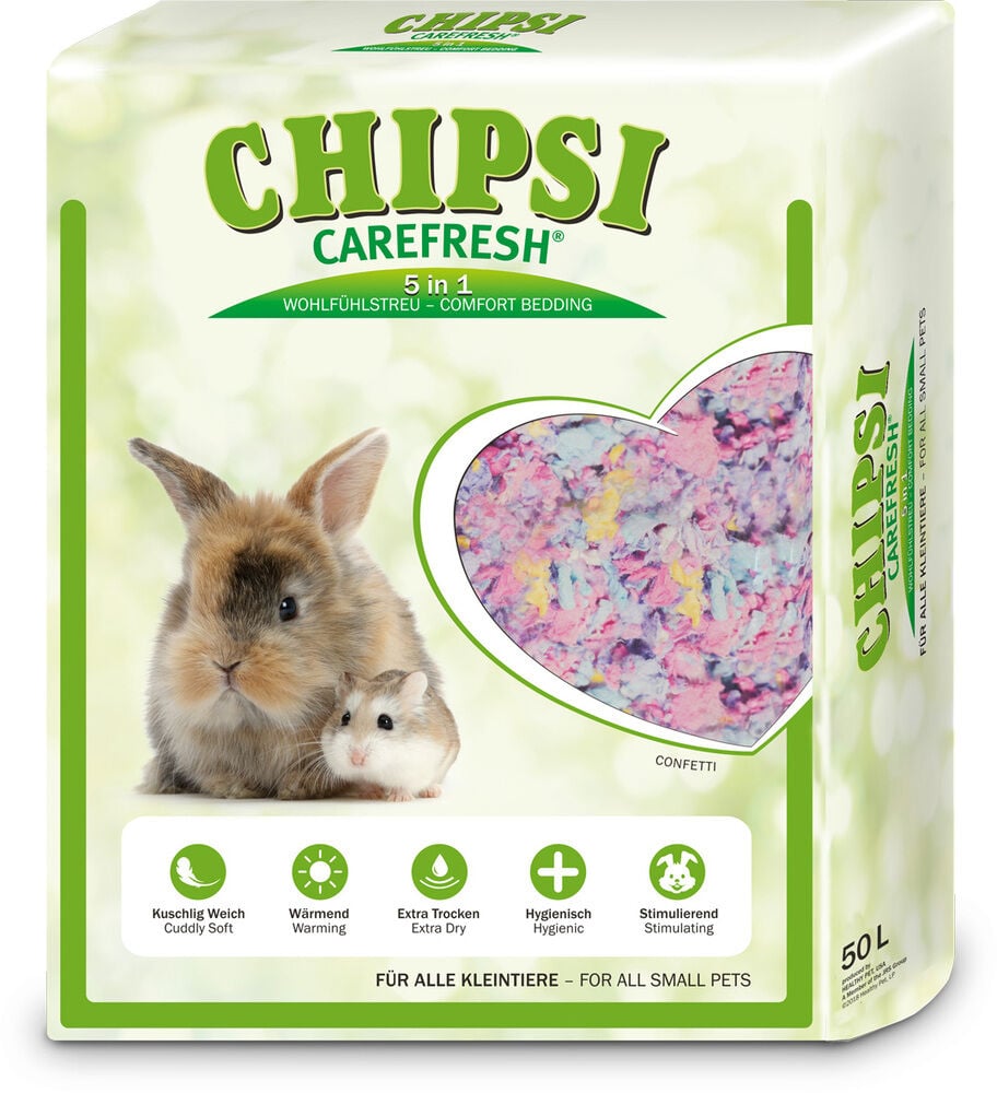 Chipsi CareFresh Confetti - Bodembedekker - 50 Liter Chipsi CareFresh Confetti - Bodembedekker - 50 Liter