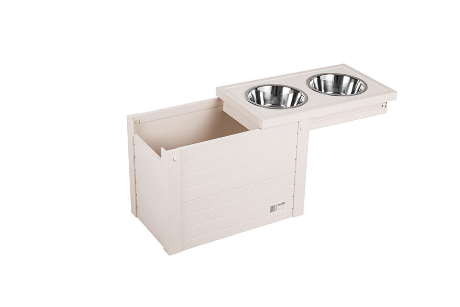 New Age Pet® Piedmont Dinerset - Voer & Drinkbak - Wit - Extra large