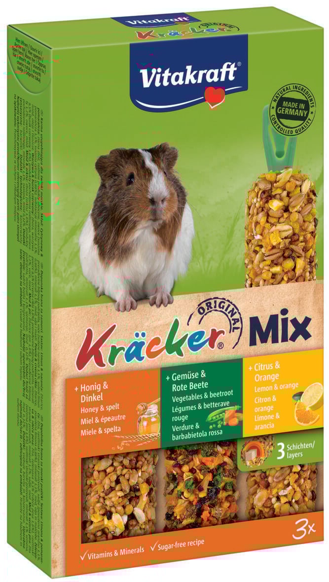 Vitakraft Kräcker Triomix - Caviasnack - 3 Stuks - groente Vitakraft Kräcker Triomix - Caviasnack - 3 Stuks - groente