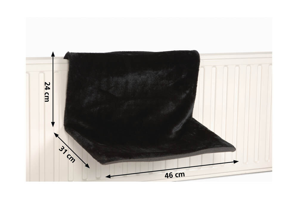 BEEZTEES Sleepy - Radiatorhangmat - Zwart - 10x46x10 cm