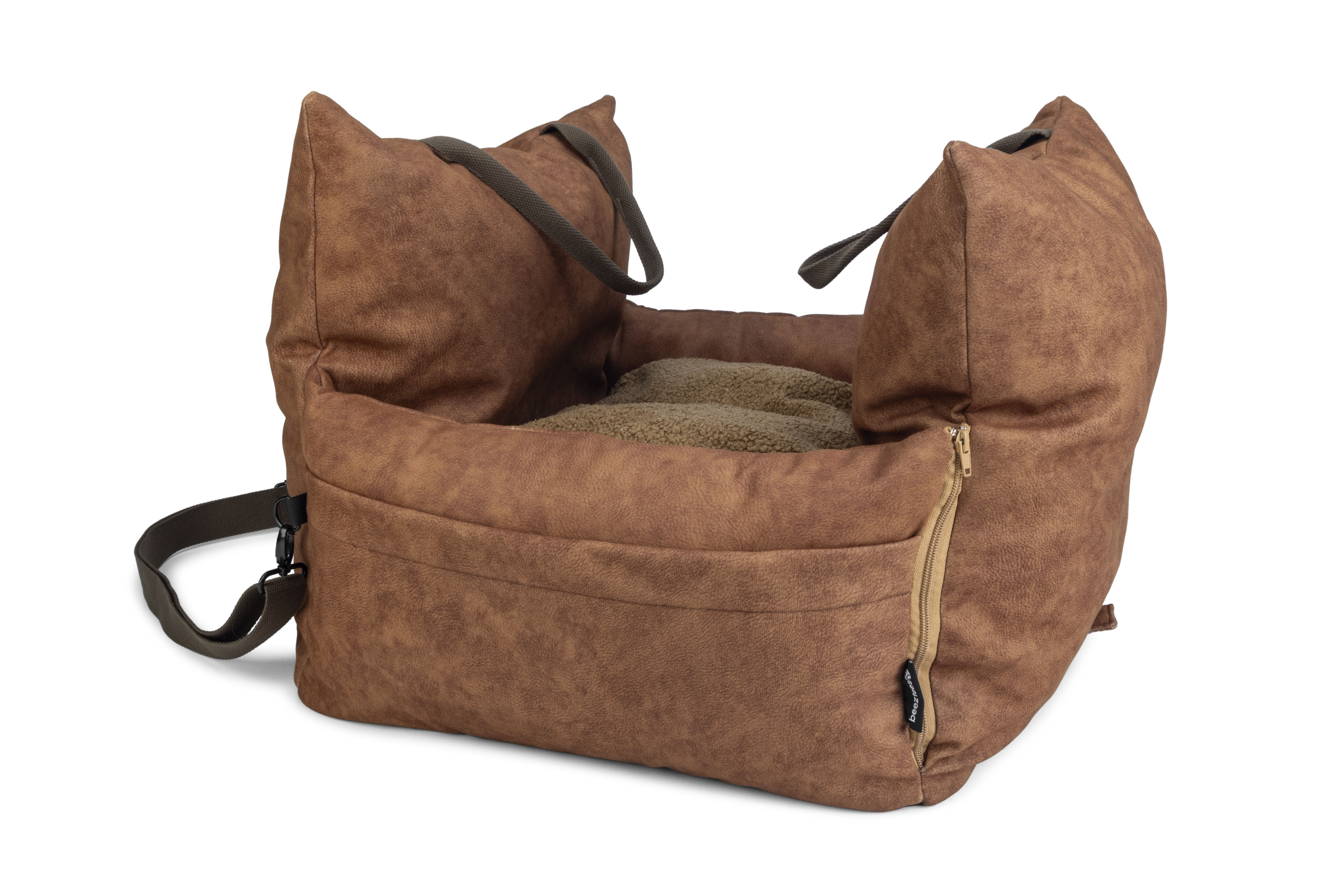 Beeztees Lua - Autostoel - cognac - 55x55x40 cm Beeztees Lua - Autostoel - cognac - 55x55x40 cm
