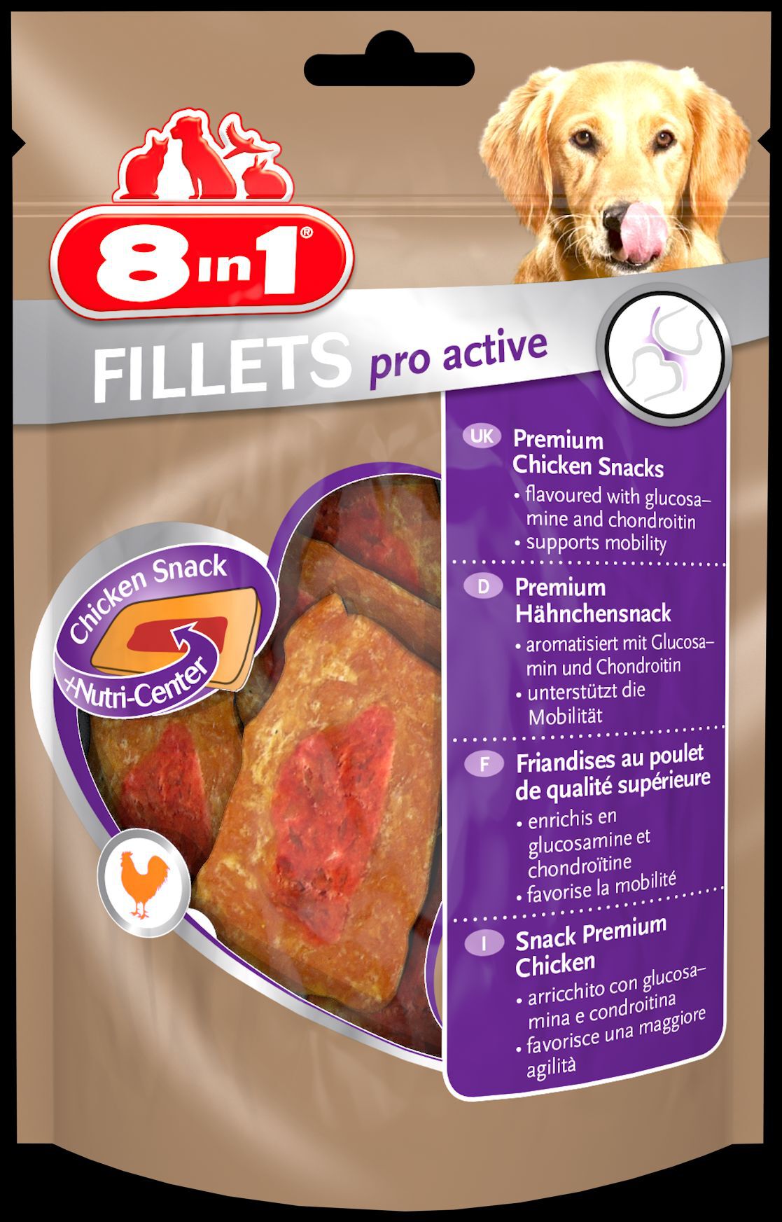 8in1 Fillets Pro Active - Hondensnack