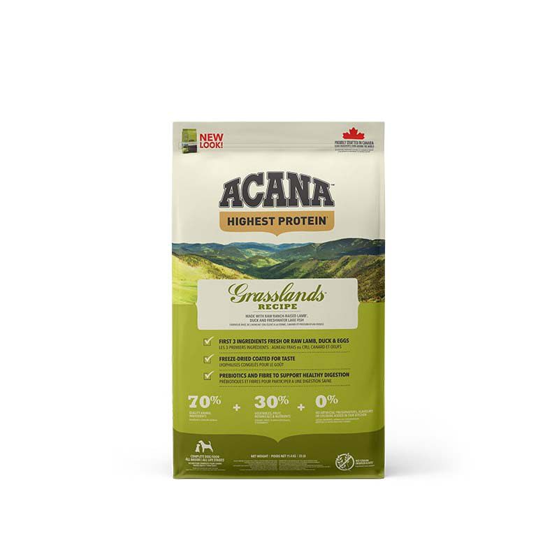 Acana Regionals Grasslands Dog Highest proteïn - Hondenvoer - 11.4 Kilogram - eend, lam