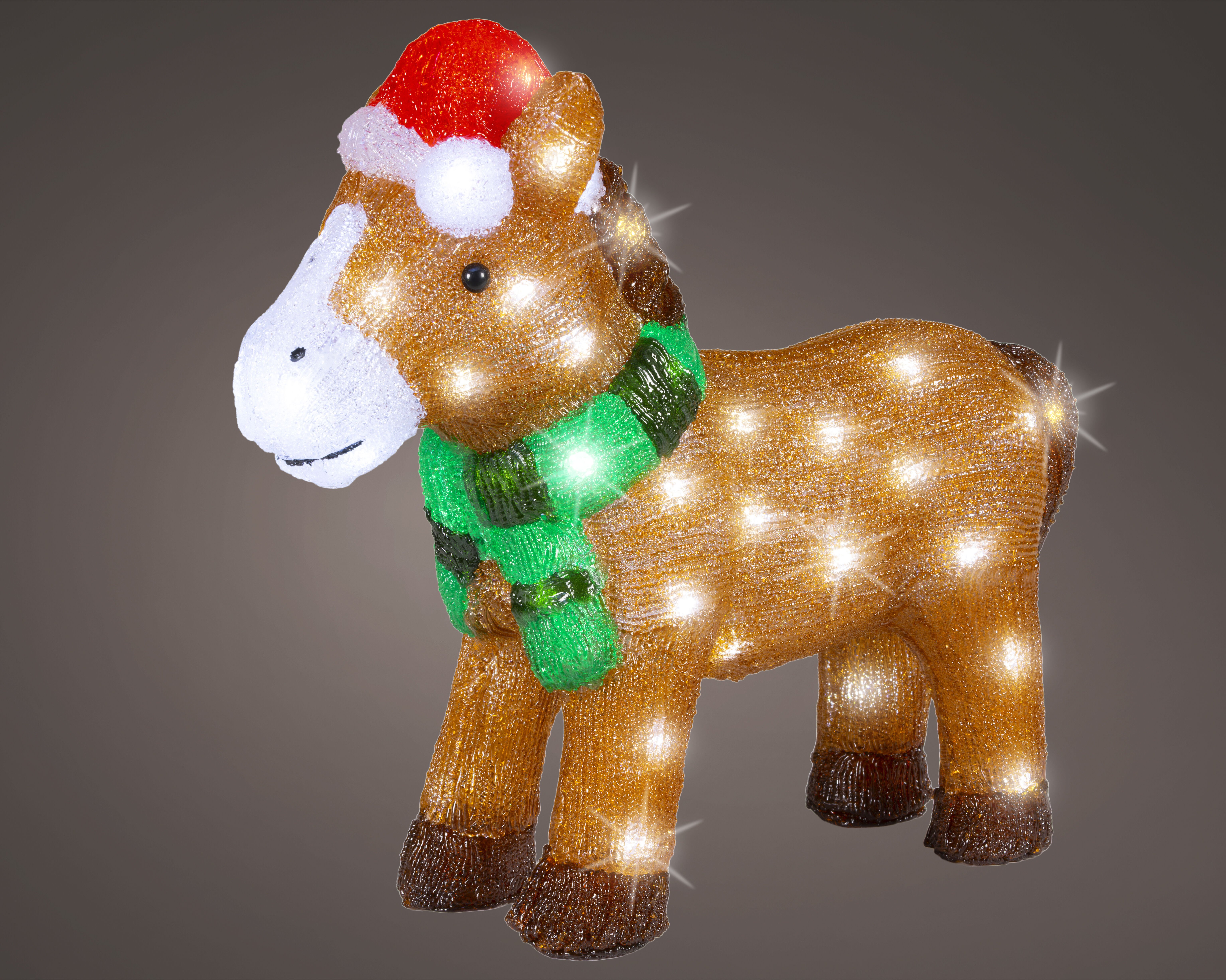 Lumineo LED Paard - Kerstverlichting - 60 - Koel wit - 38 cm