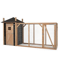 Voldux Hooiberg Mees XL - Kippenhok met ren - Naturel/zwart