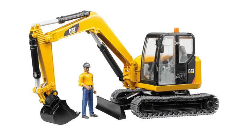 Bruder Cat Mini kraan en bestuurder 1:16 - Shovels & Kranen