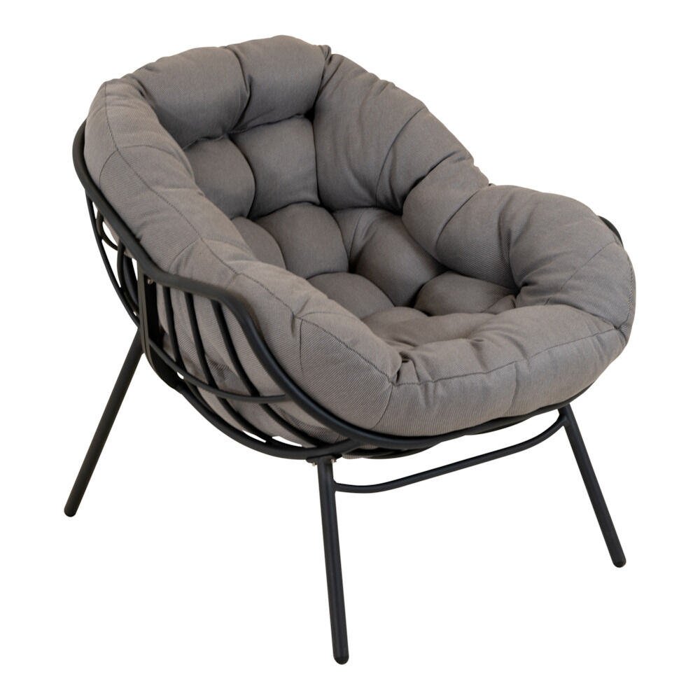 Lesli Living Cozy - Relaxstoel - Grijs - 1x101x87 cm Lesli Living Cozy - Relaxstoel - Grijs - 1x101x87 cm