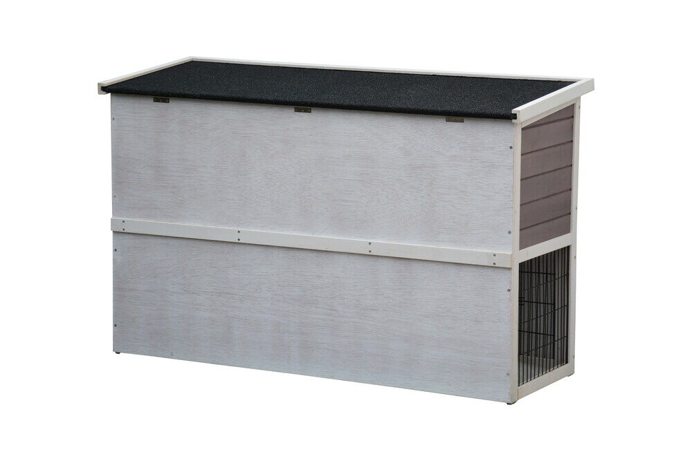 Konijnenhok Bigfoot - Grijs/Wit - 85x137x50 cm