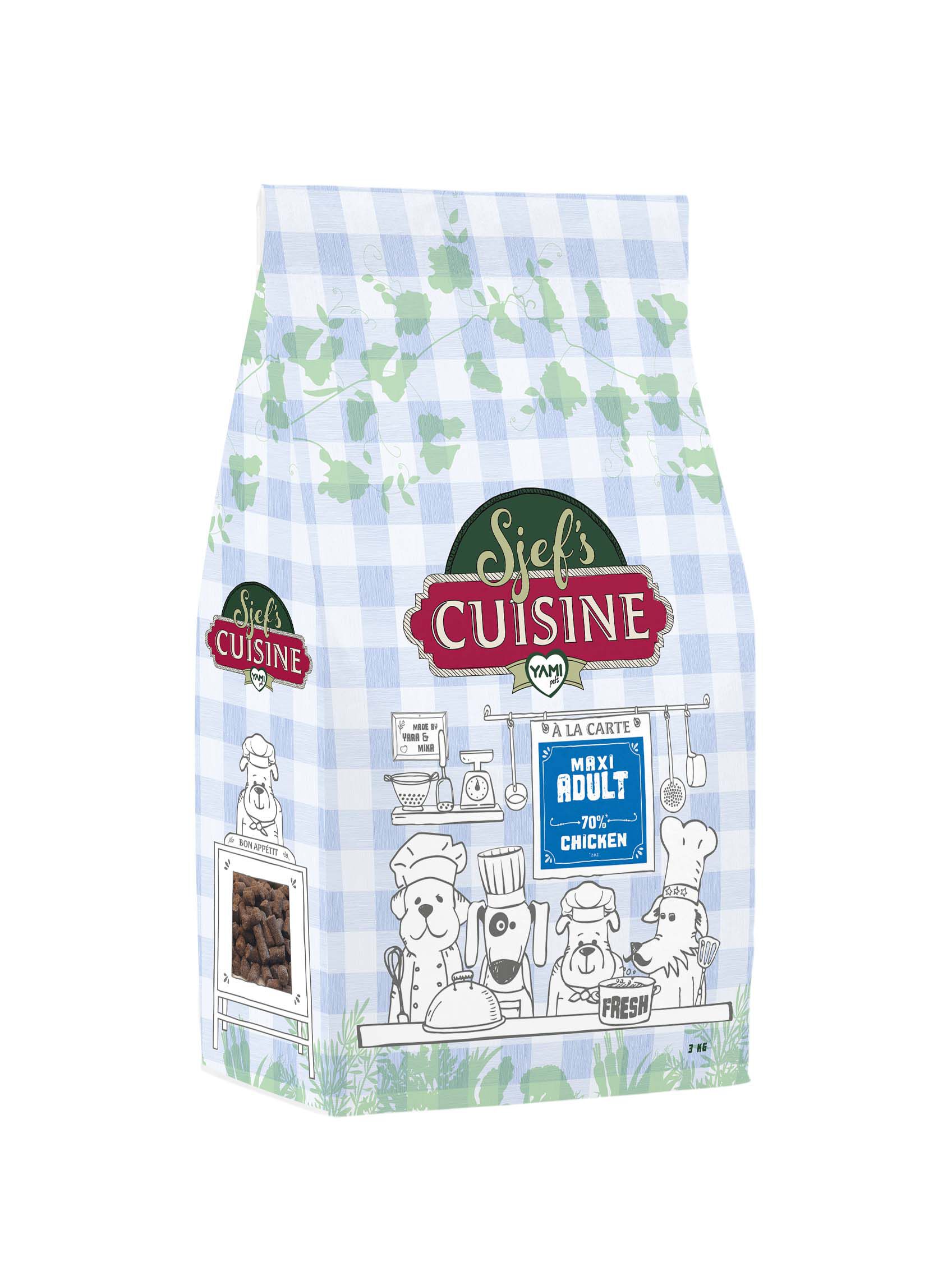 Sjef's Cuisine Maxi Adult - Hondenvoer - 3 Kilogram - kip Sjef's Cuisine Maxi Adult - Hondenvoer - 3 Kilogram - kip