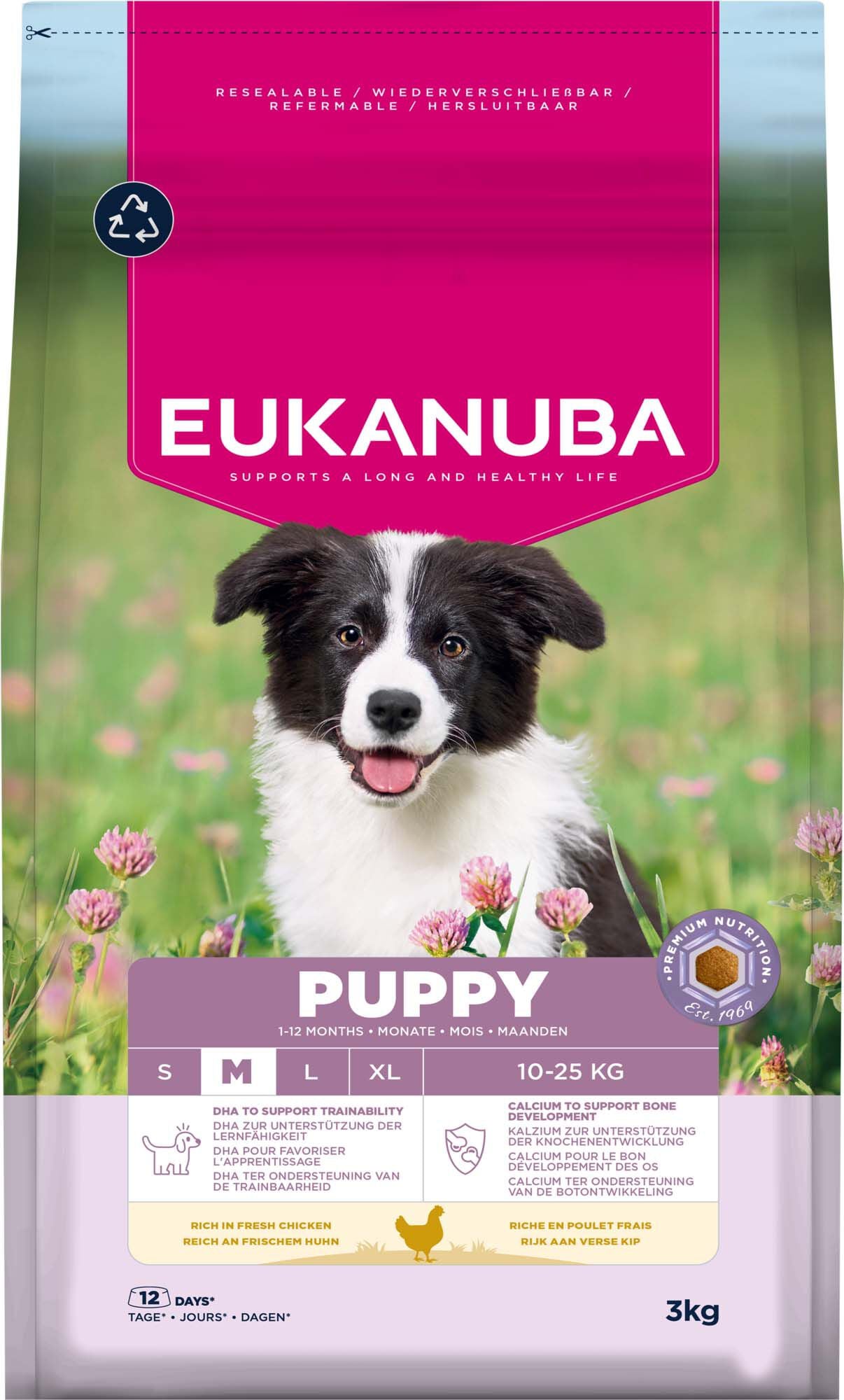 Eukanuba Puppy Medium - Hondenvoer - 3 Kilogram - kip Eukanuba Puppy Medium - Hondenvoer - 3 Kilogram - kip