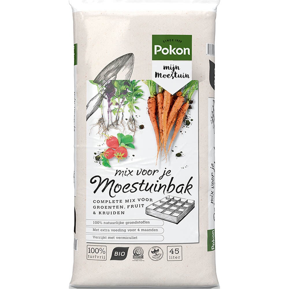 POKON Grond voor moestuinbakken - Potgronden - 45 Liter