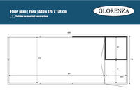 Glorenza - Kattenren - Antraciet - 178x176x449 cm