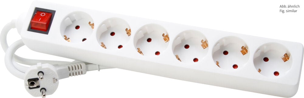 Kopp 6-Voudig 1,4 meter 3x1.5mm2 - Snoercentrale - 16 - wit - 1.4 cm