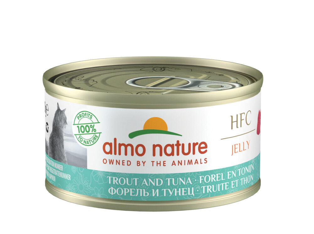 Almo Nature HFC Jelly - Kattenvoer - 70 Gram - tonijn, forel Almo Nature HFC Jelly - Kattenvoer - 70 Gram - tonijn, forel