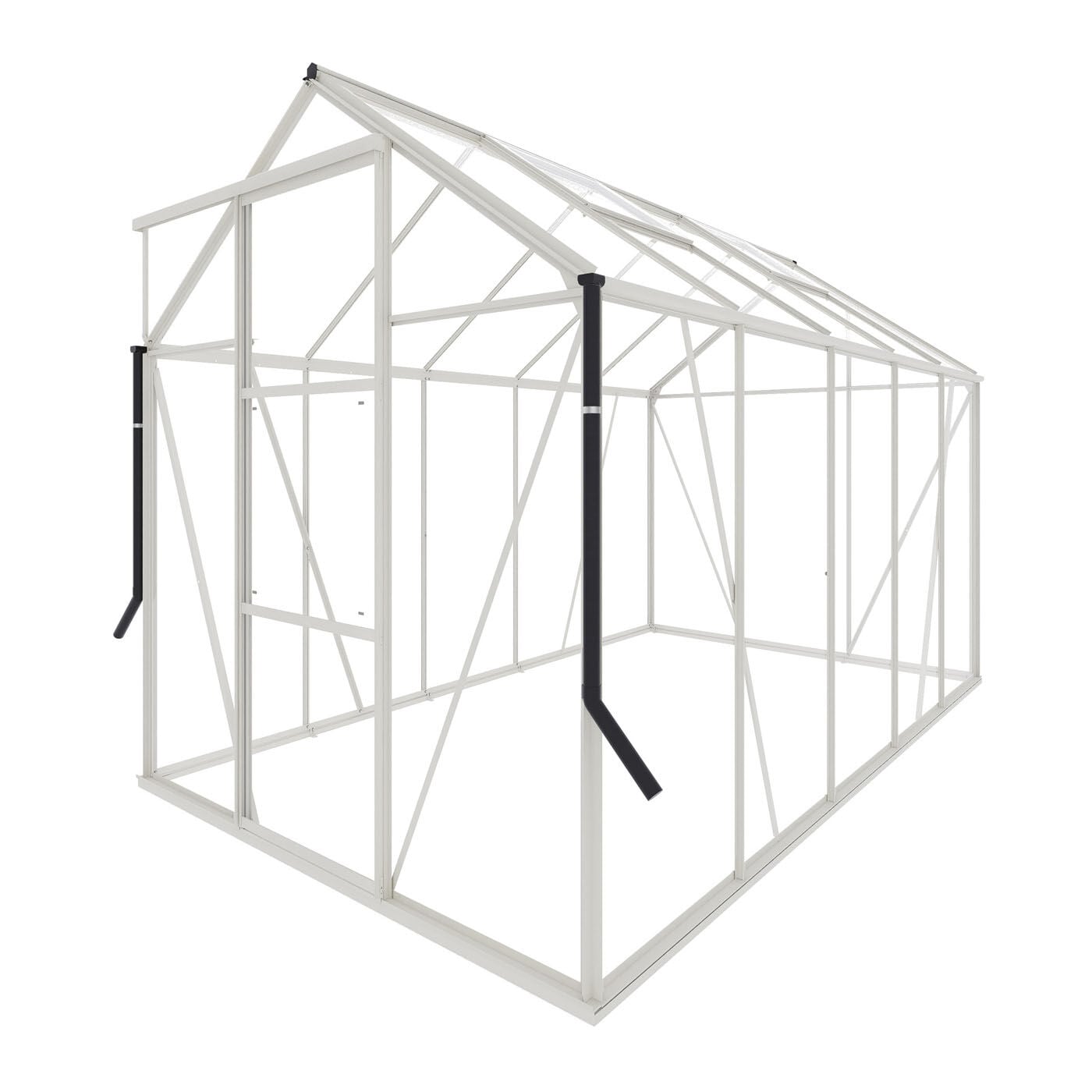 Royal Well Kate III Full Options - Tuinkas - Wit - 217x192x314 cm - Veiligheidsglas