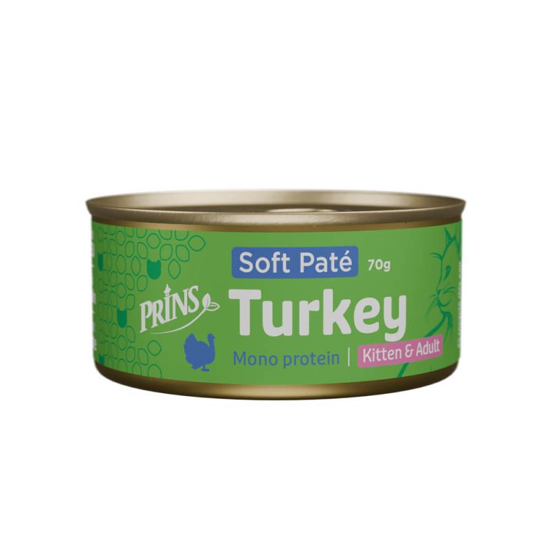 Prins Soft Paté - Kattenvoer - 70 Gram - kalkoen Prins Soft Paté - Kattenvoer - 70 Gram - kalkoen