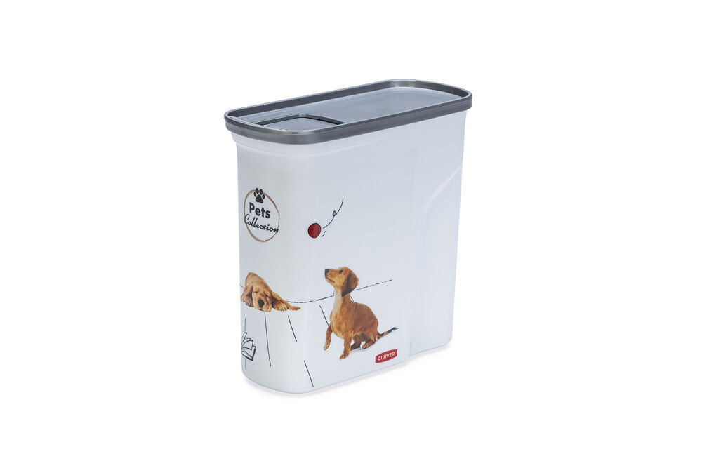 Curver Hond - Voercontainer - 2 Liter - Wit Grijs Curver Hond - Voercontainer - 2 Liter - Wit Grijs