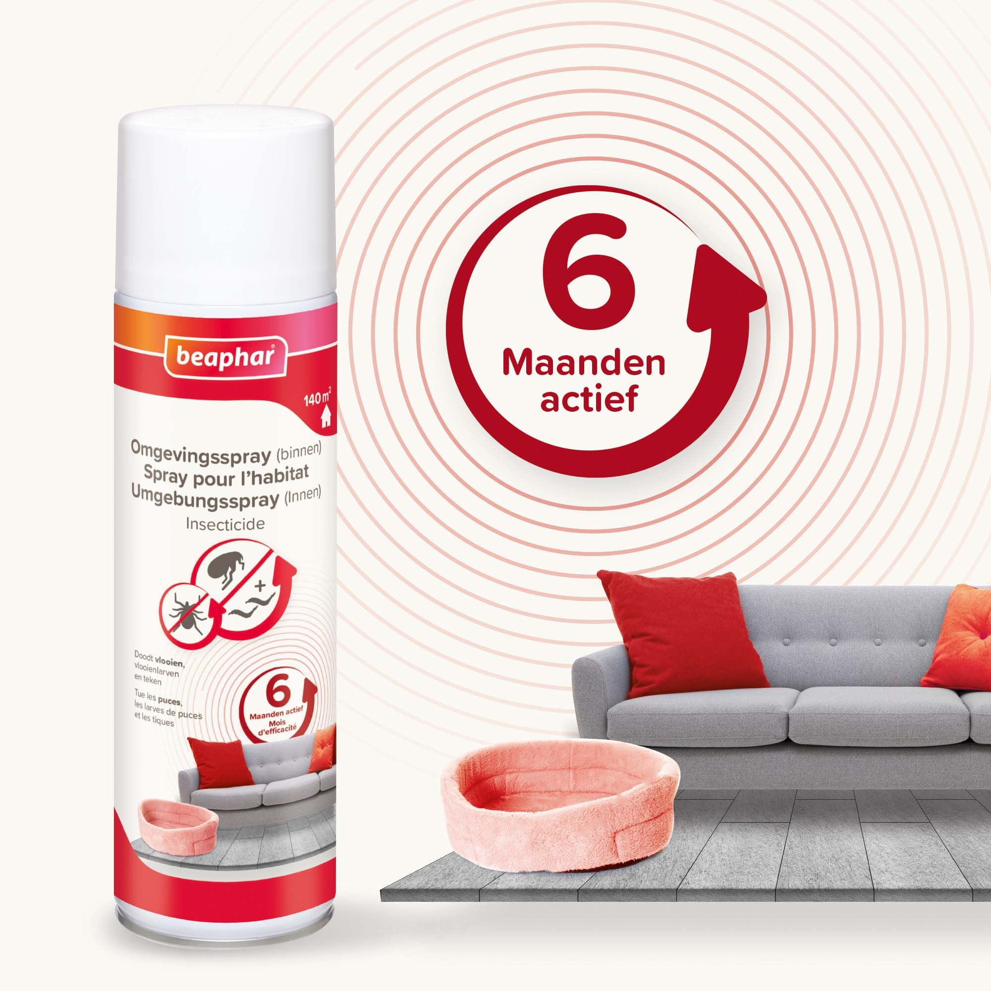 Beaphar - Teken en vlooien omgevingsspray - 500 Milliliter
