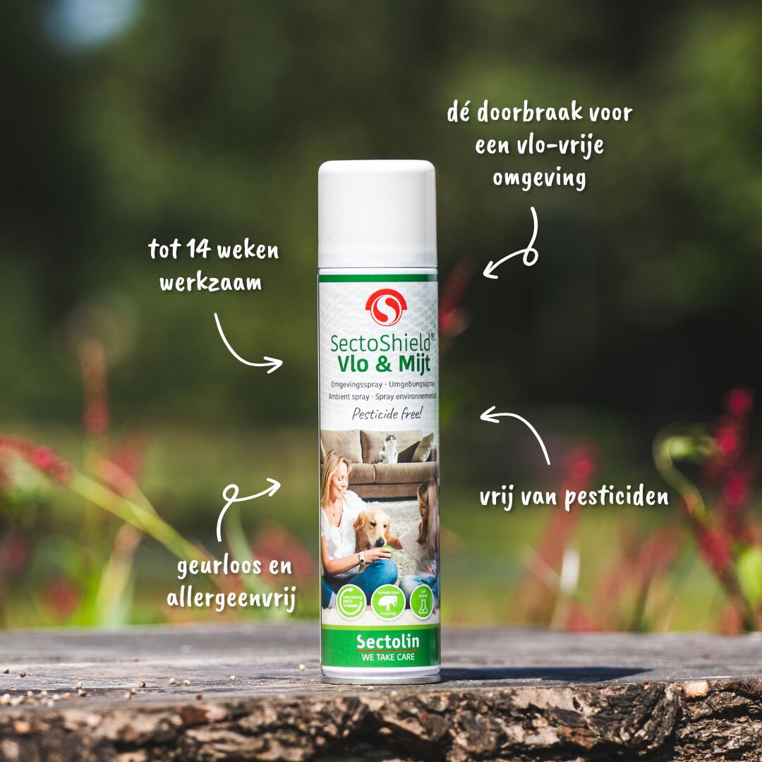 Sectolin Sectoshield - Vlooi en mijt omgevingsspray Hond en Kat - 400 Milliliter
