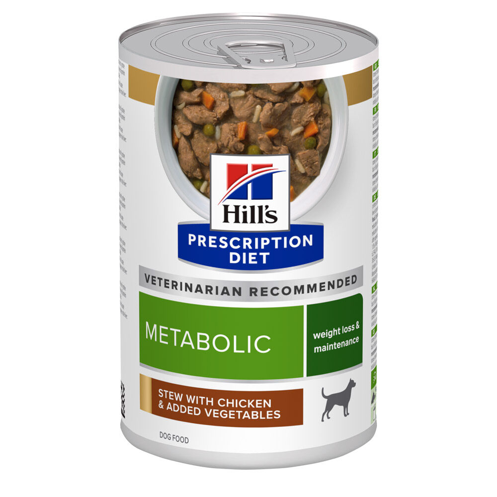 Hill's Prescription Diet Metabolic Weight Management - Hondenvoer veterinair - 354 Gram - groente, kip Hill's Prescription Diet Metabolic Weight Management - Hondenvoer veterinair - 354 Gram - groente, kip