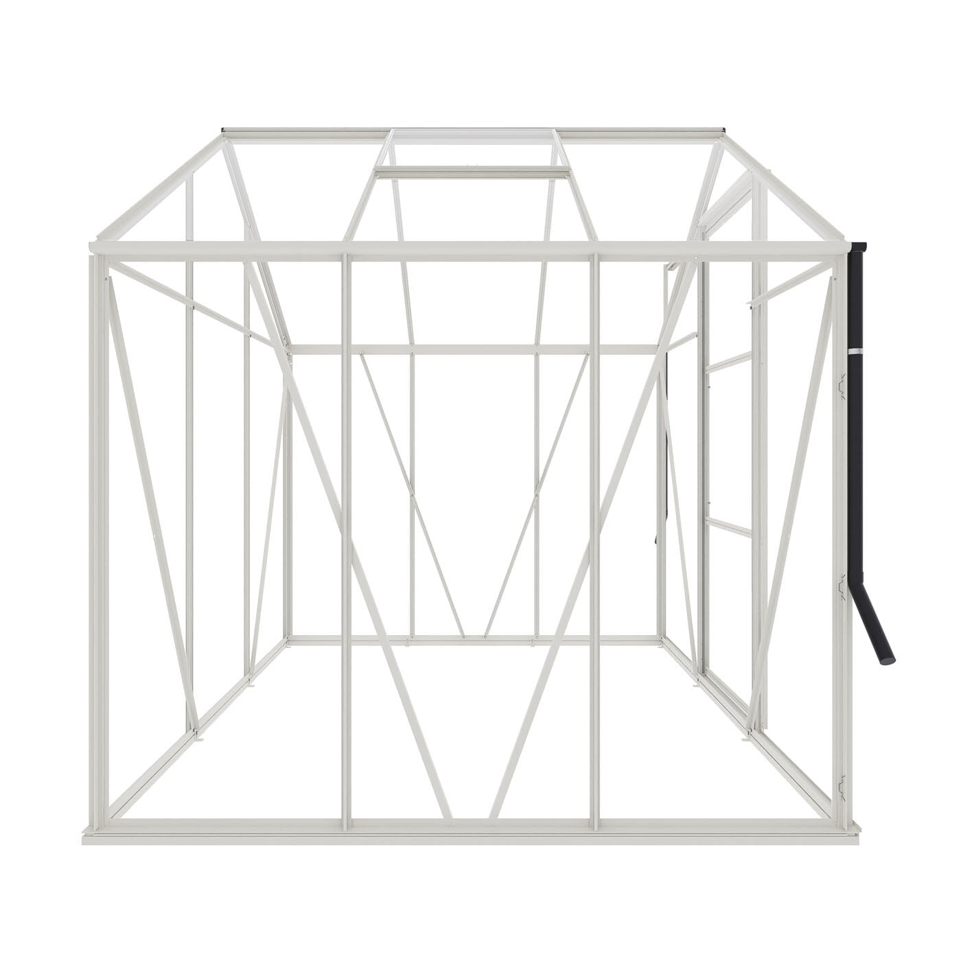 Royal Well Kate I Full Options - Tuinkas - Wit - 217x192x192 cm - Veiligheidsglas