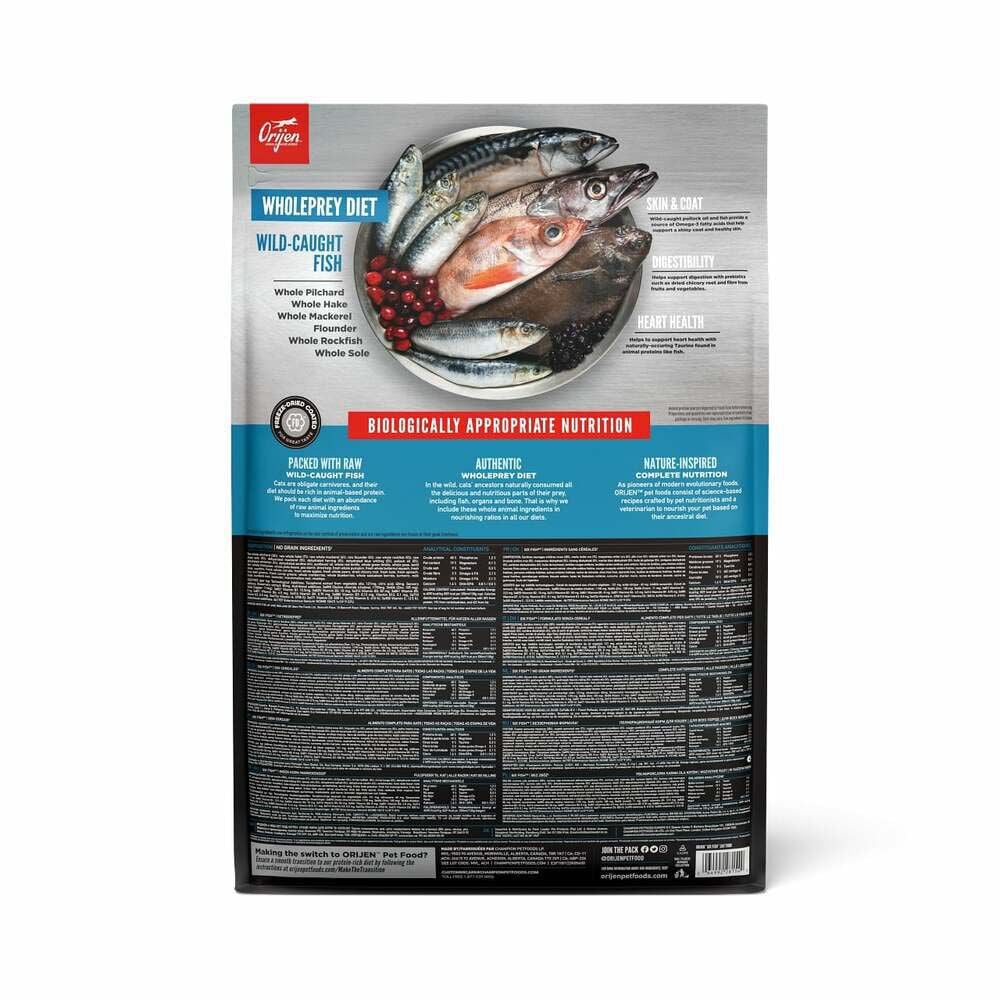 Orijen Whole Prey Six Fish Cat - Kattenvoer - 5.4 Kilogram - vis