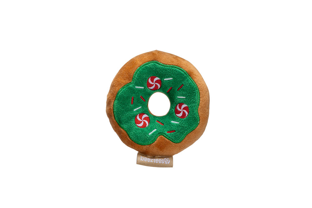 Beeztees Kerst Donut Knuffel - Hondenspeelgoed - assorti
