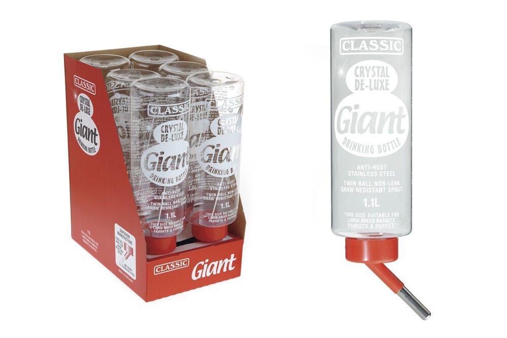 Classic drinkfles konijn - 1 liter - 30.5x8.5x10 cm
