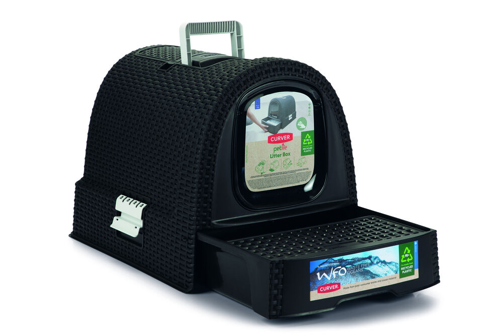 Curver Design Kattentoilet - Zwart - 39.5x38.5x51 cm