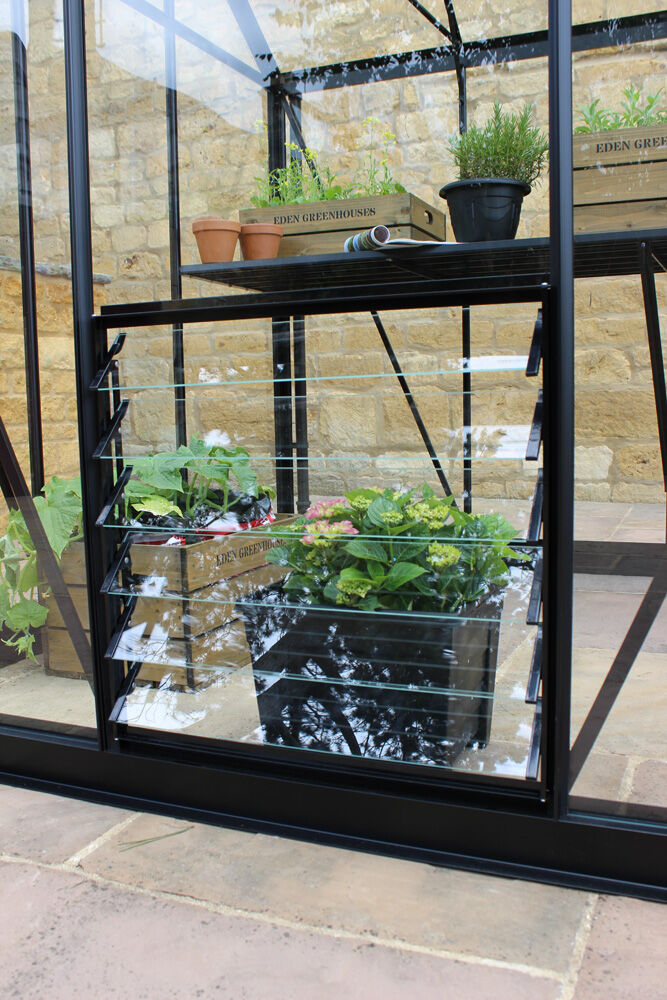 Eden Birdlip 46 - Tuinkas - zwart - 213x147.8x194 cm - Veiligheidsglas