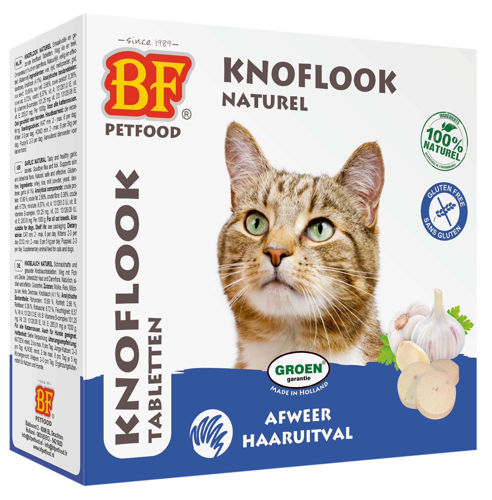 BF Petfood Naturel - Knoflook Tabletten - 100 Stuks - Knoflook