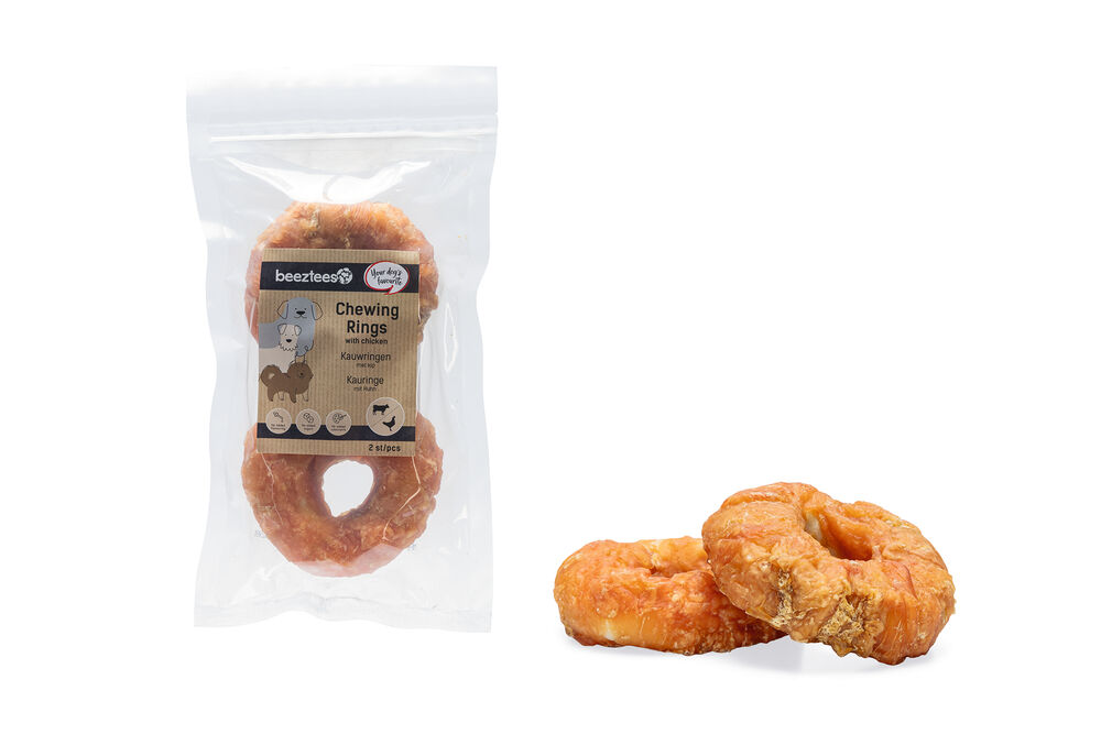 Beeztees Kauwring- Hondensnack - 2 Stuks - Kip - S Beeztees Kauwring- Hondensnack - 2 Stuks - Kip - S