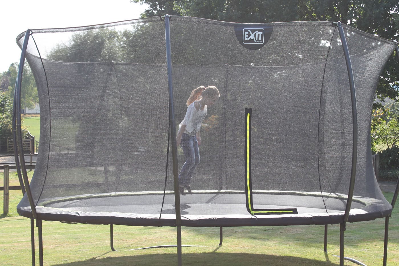 EXIT Silhouette - Trampoline - Limegroen - 366 cm