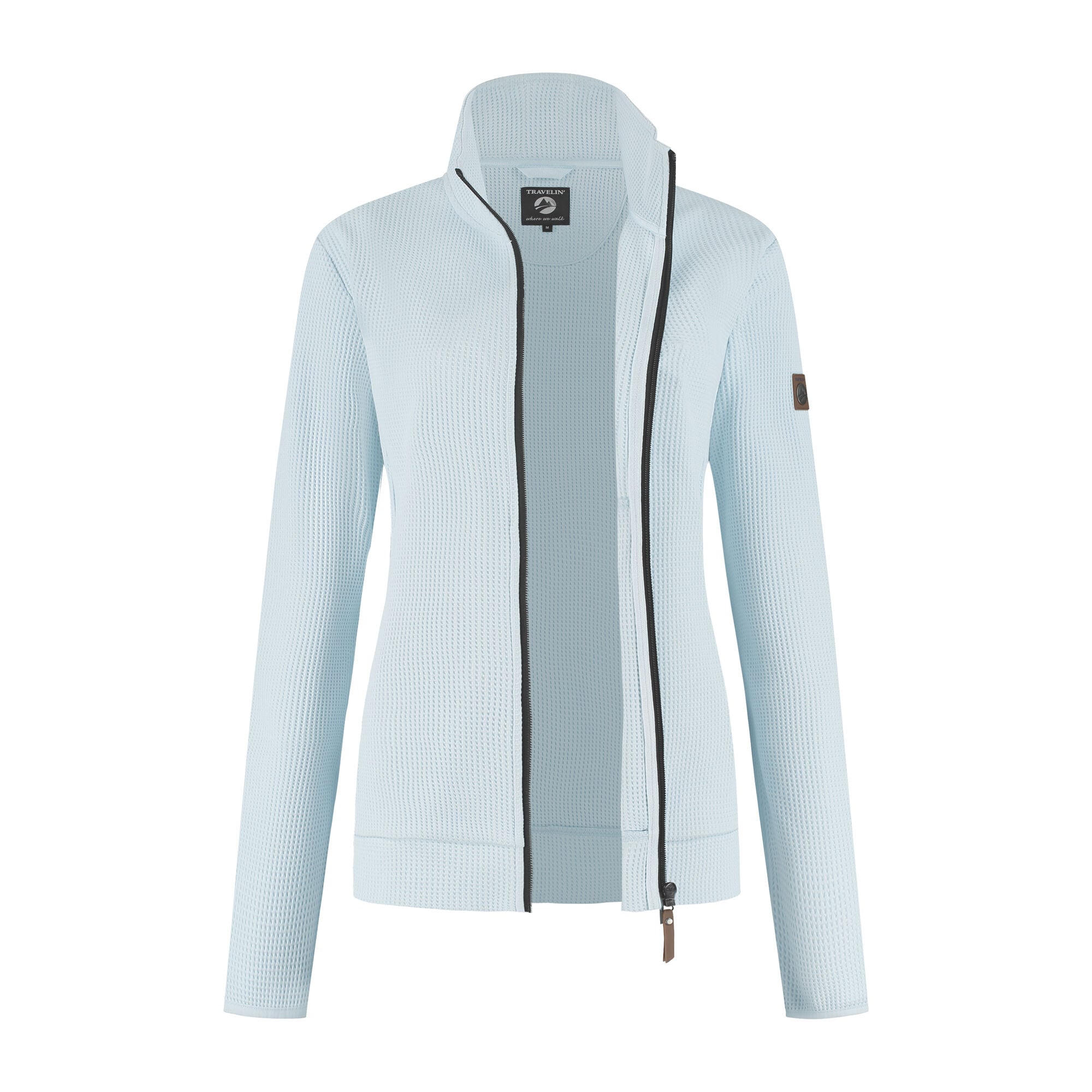 Travelin Pia Cardigan - Vest - Lichtblauw - 3XL