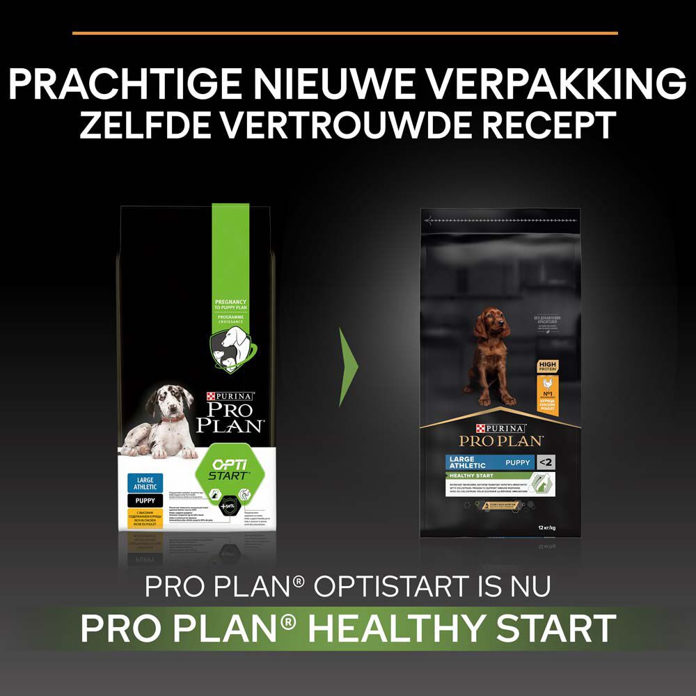 PRO PLAN Healthy Start Puppy Large Athletic - Hondenvoer - 12 Kilogram - kip