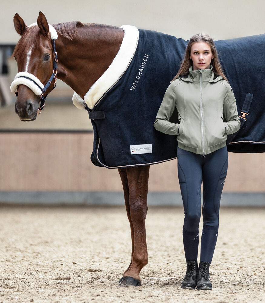 Waldhausen Zweetdeken Modern - Paardendeken - Rose Goud - Blauw - 125/175